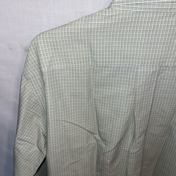 Brooks Brothers 346 Men’s Dress Shirt Size Medium Green Striped Business Formal - Picture 10 of 12